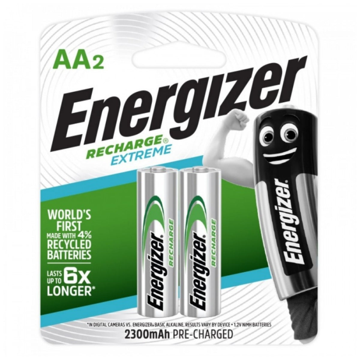 מארז זוג סוללות נטענות Energizer Extreme AA