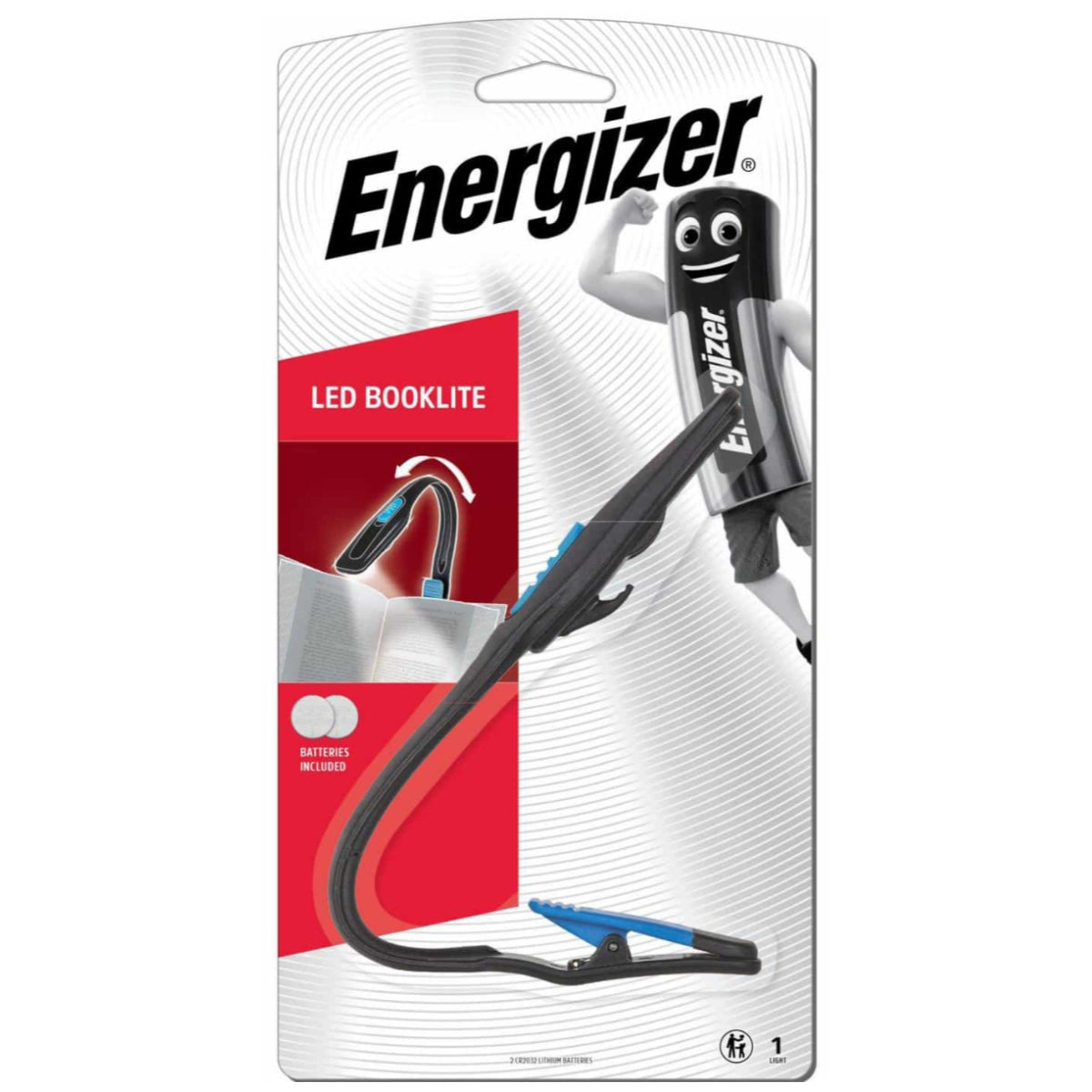 פנס לד לקריאה כולל 2 סוללות ליתיום  Energizer