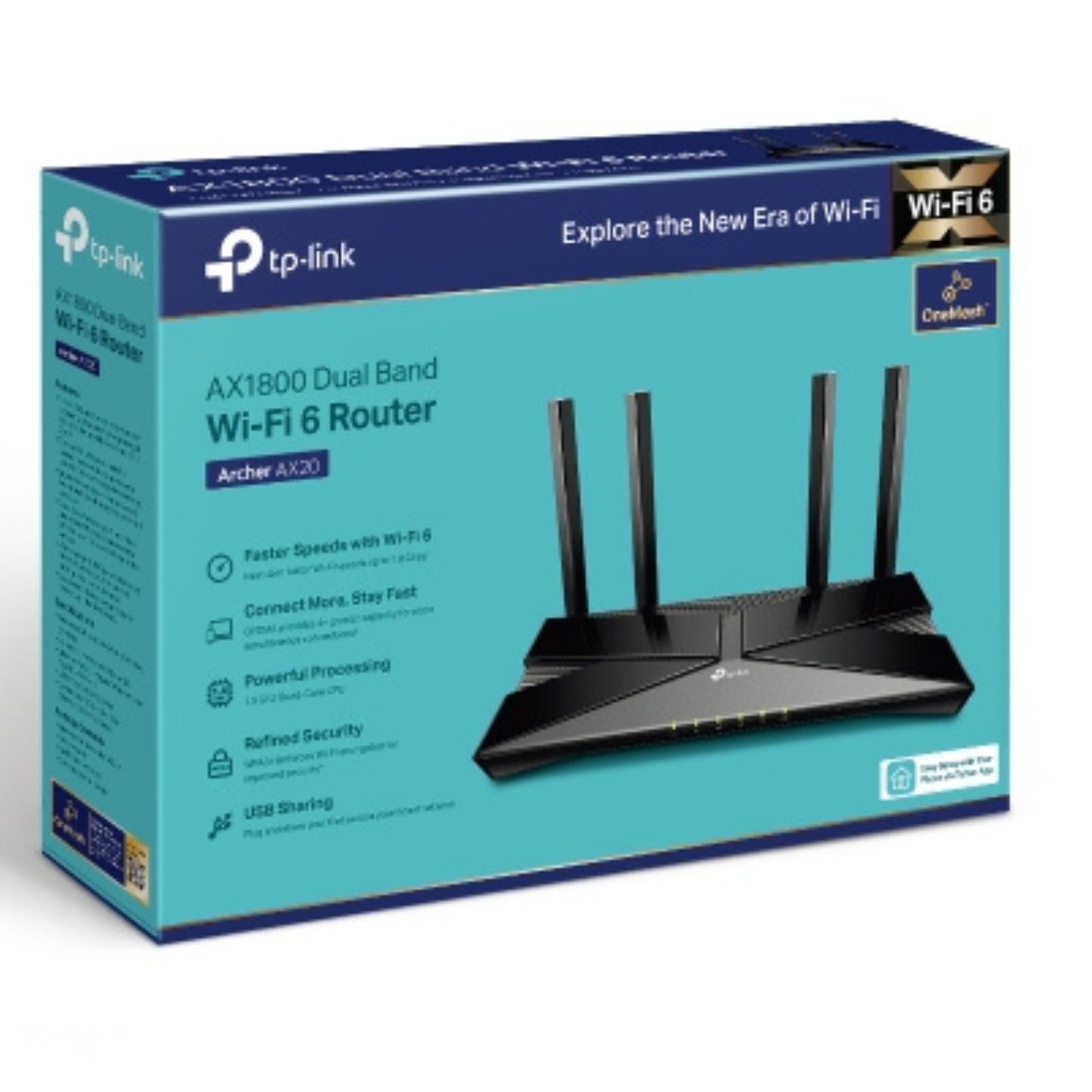 נתב אלחוטי TP-LINK ARCHER AX20 AX1800 WI-FI 6