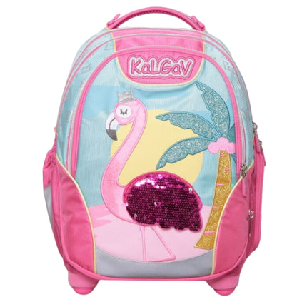 תיק גב אורטופדי XBag Flamingo תכלת ורוד