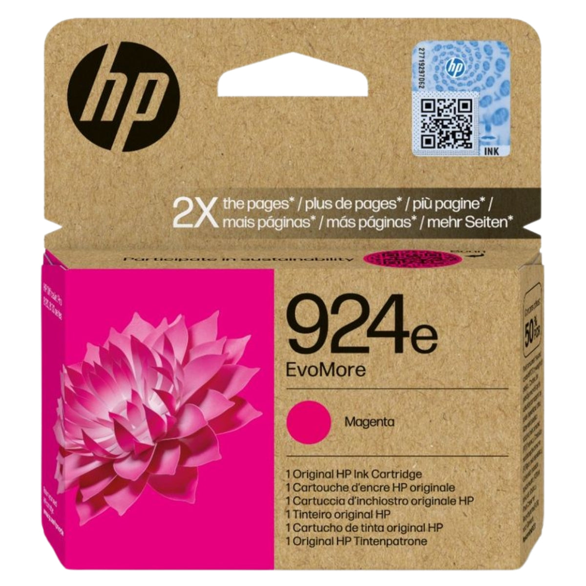 ראש דיו אדום מקורי דגם HP 924E 4K0U8NE