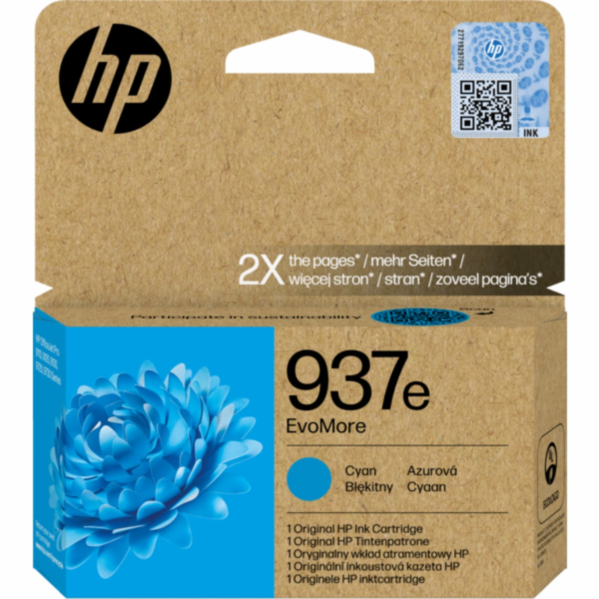 ראש דיו כחול HP 937E XL 4S6W6NE