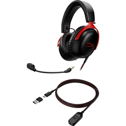 אוזניות גיימינג חוטיות  HyperX Cloud III שחור/אדום _3