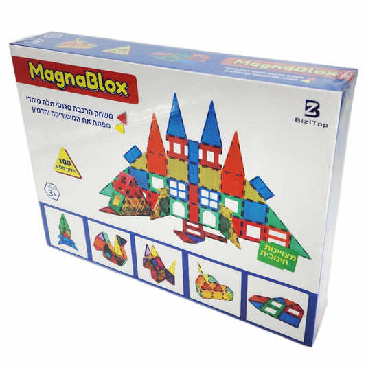 הרכבת מגנטים 100 חלקים MagnaBlox