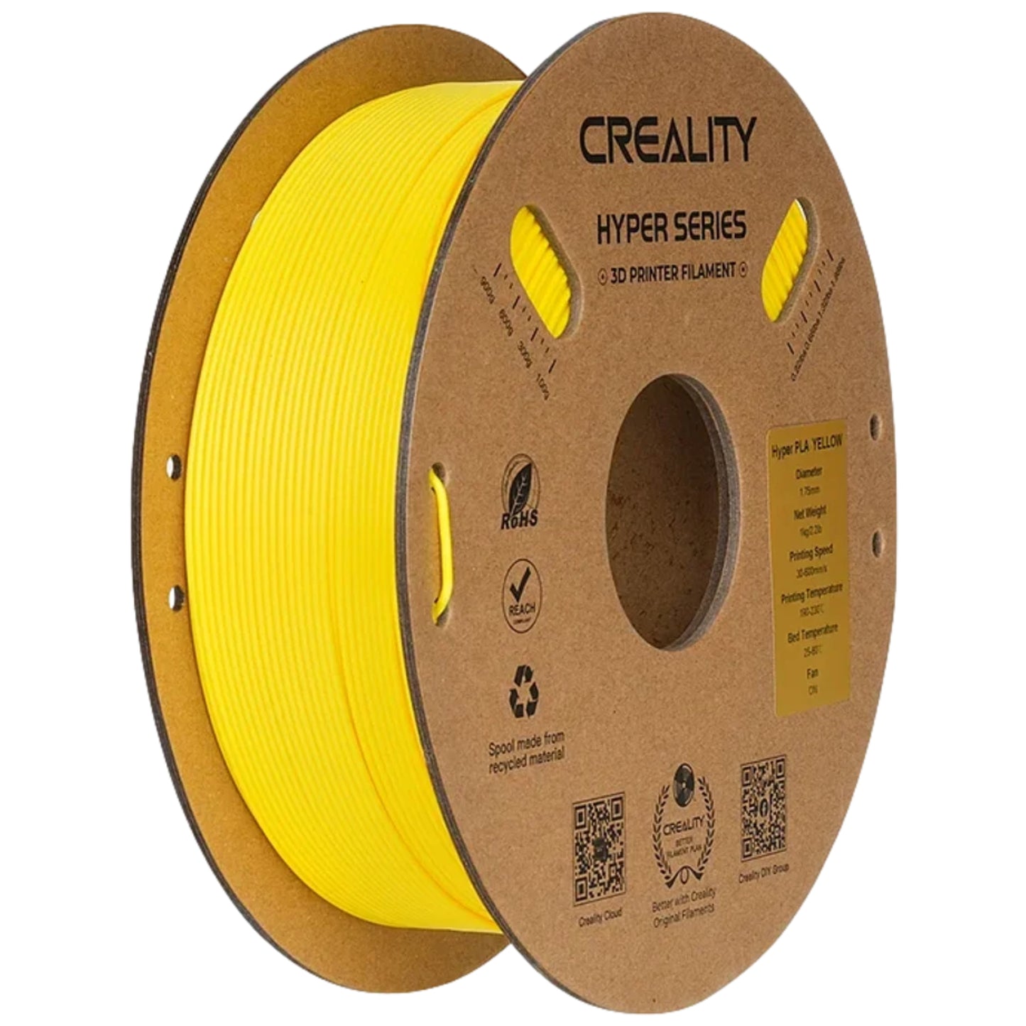 סליל הדפסה (פילמנט) לבן 1.75 מ"מ/1 ק"ג דגם Creality Hyper PLA