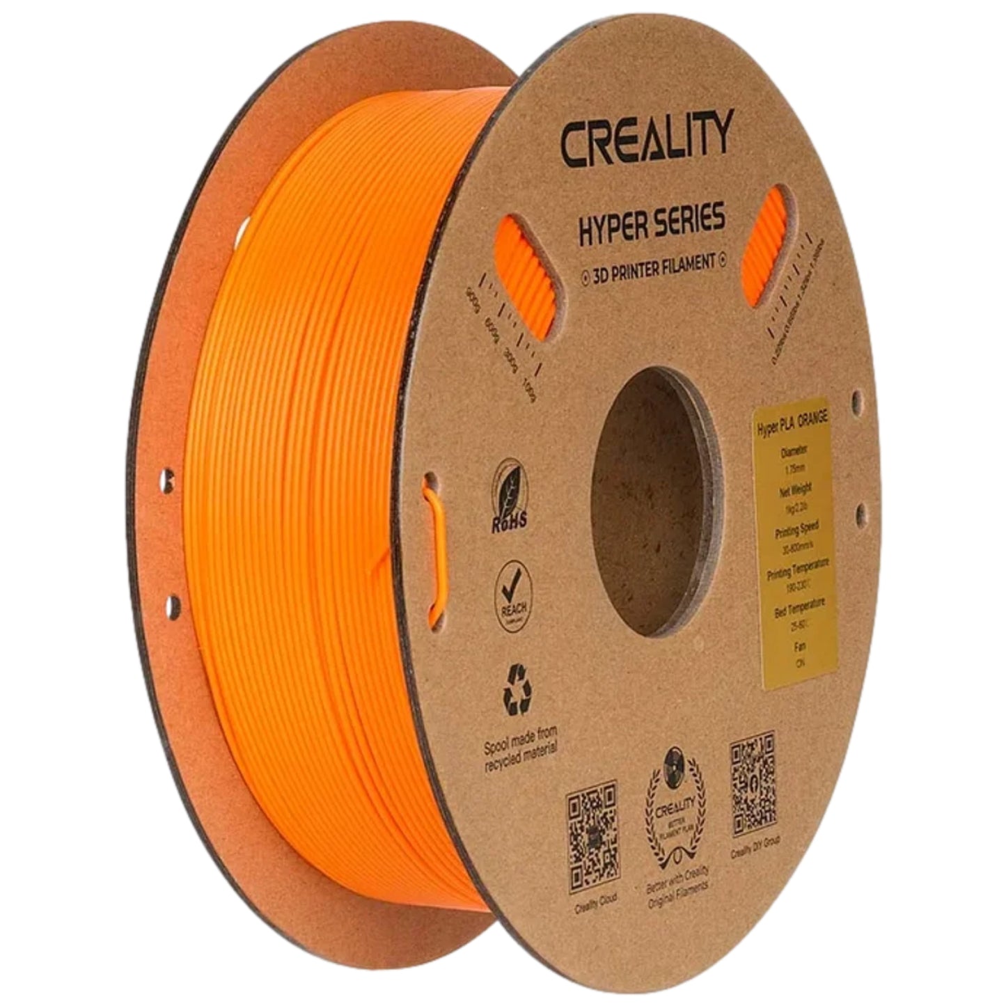 סליל הדפסה (פילמנט) לבן 1.75 מ"מ/1 ק"ג דגם Creality Hyper PLA