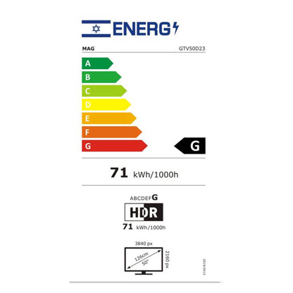 טלוויזיה חכמה MAG 50" LED SMART TV Powered by GOOGLE TV GTV50D23