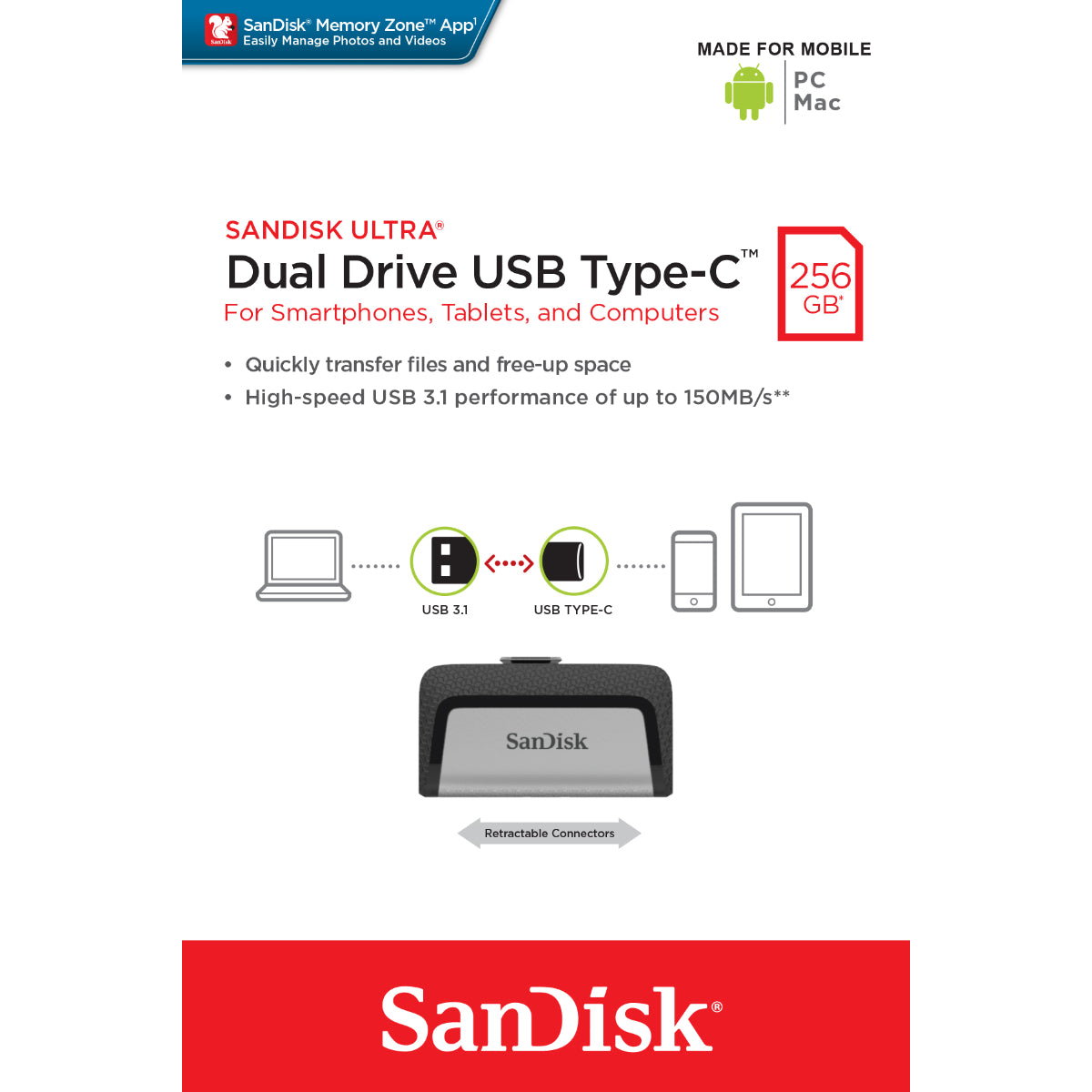 זיכרון-נייד-sandisk-ultra-dual-drive-usb-type-c-256gb