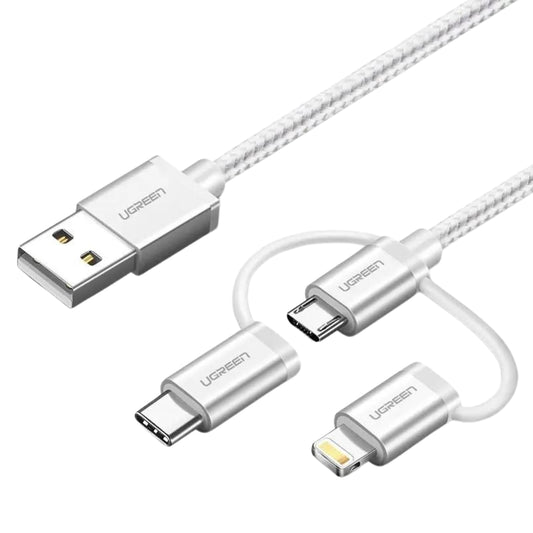 כבל 3 ב-1 USB-A באורך 1.5 מטר Ugreen