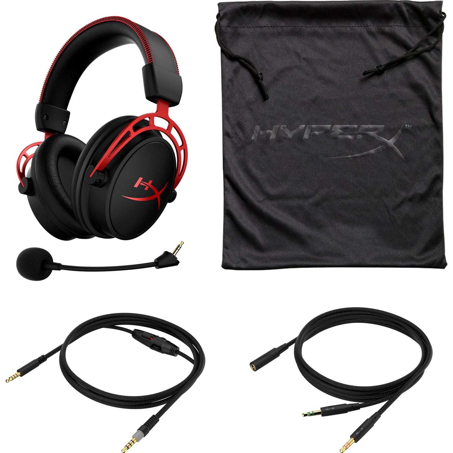 אוזניות גיימינג חוטיות HyperX Cloud Alpha שחור אדום